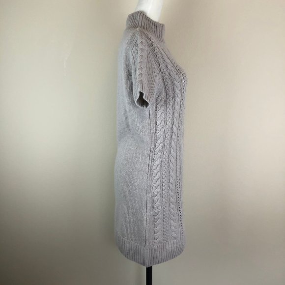 Snobby Sheep Mock Neck Cable Knit Sweater Dress - Picture 3 of 14